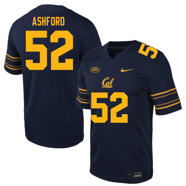 California Golden Bears #52 Zurich Ashford ACC Conference College Football Jerseys Stitched Sale-Navy